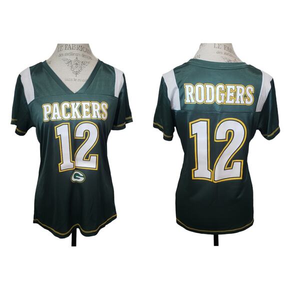 NFL Team Apparel Green Bay Packers Aarron Rodgers No. 12 Short Sleeve Jersey - Picture 1 of 10